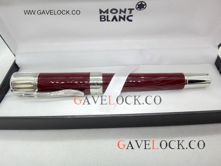 Buy Replica Mont Blanc Mark Twain Red Wave Rollerball Pen